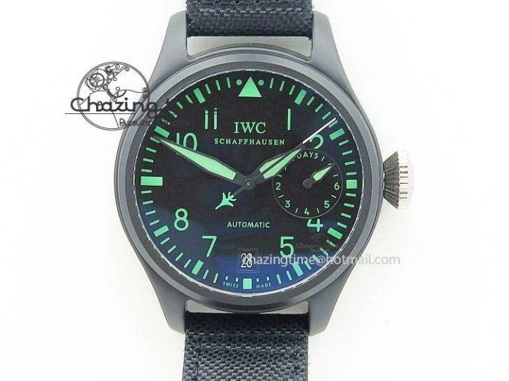 MIROTIME 0415 Big Pilot IW329701 M+F 1:1 Best Edition Black Dial on Brown Leather Strap MY RelaxedFit 7005